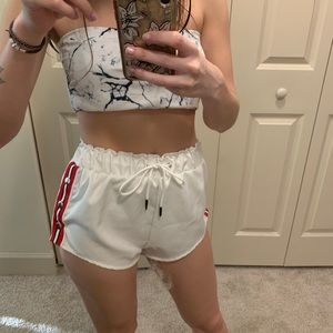 button up leisure shorts
